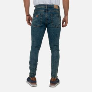 Jean Skinny Color Azul Medio Para Hombre