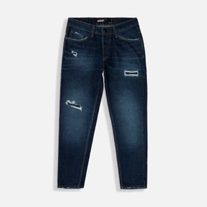 Jean Slim Color Azul Oscuro Para Hombre