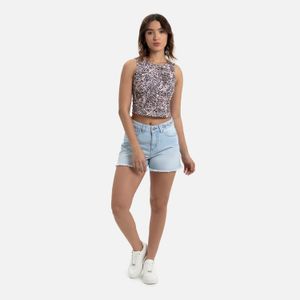 Camiseta Manga Sisa Color Arena Para Mujer