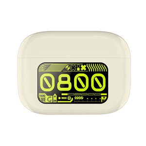 Audífonos M5 Pro con Bluetooth pantalla digital Dorado