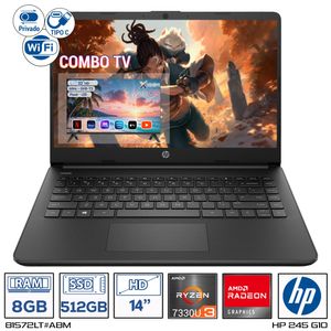 Computador Portatil Hp 245 G10 AMD Ryzen 3 7330U Ram 8GB - 512GB 14 HD Combo TV