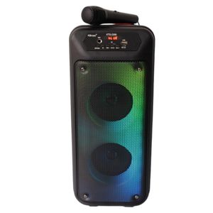 Parlante Bluetooth Con Doble Bocina Y Luces Led