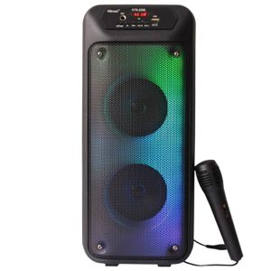 Parlante Bluetooth Con Doble Bocina Y Luces Led
