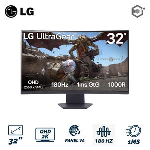 Monitor LG 32GS60QC-B GAMING CURVO 180Hz 1ms VA  QHD 2K 32?