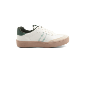 Tenis Mujer Brazil Marfil-Verde Tellenzi