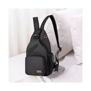 Bolso Cruzado Unisex Con Cierre Deportivo Viaje Negro