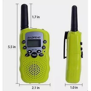 Radios Mini Walkie Talkies Baofeng Bf T3 X 2 Unidades Verde