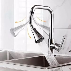 Cabezal Grifo Giratorio Lavaplatos Tubo Flexible