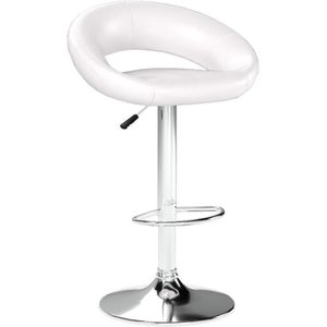 Silla De Bar Ovni Acolchada Blanca