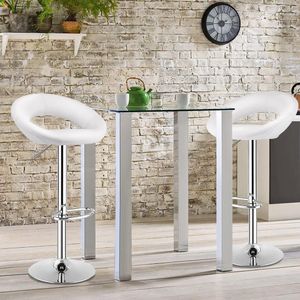 Silla De Bar Ovni Acolchada Blanca
