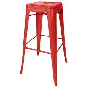 Butaco Bar Metal Rojo 75cm