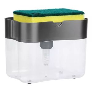Dispensador De Jabon Liquido Lavaplatos Con Esponja Cocina