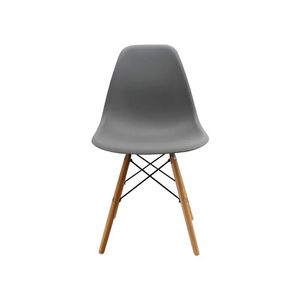 Set 4 Sillas Modernas Para Comedor Hogar Patas En Madera Gris