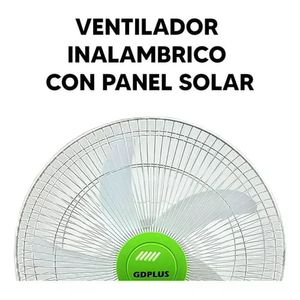 Ventilador Con Panel Solar Bombillos Ush 12 Pulgadas