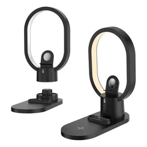 Base Carga Rápida Estación 4 en 1 Lampara Led iPhone Y Android