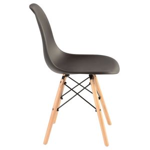 Set 4 Sillas Modernas Para Comedor Hogar Patas En Madera Negra