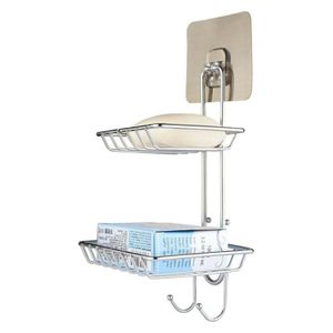 Jabonera De Baño De Acero Inoxidable Con Gancho