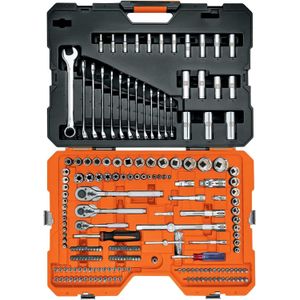 Juego 210 herramientas 1/4" 3/8" y 1/2" estándar y milimétrico para mecánico Truper