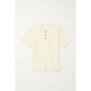 Camiseta cuello redondo con botones crudo para niño