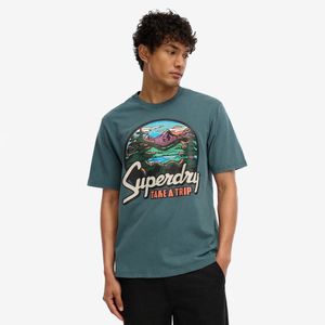Camiseta Manga Corta Para Hombre Travel Postcard Graphic Tee Superdry