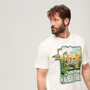Camiseta Manga Corta Para Hombre Neon Travel Graphic Loose Tee Superdry