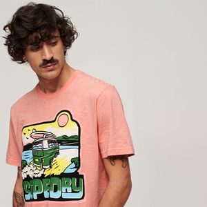 Camiseta Manga Corta Para Hombre Neon Travel Graphic Loose Tee Superdry