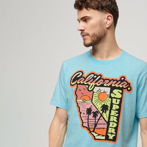 Camiseta Manga Corta Para Hombre Neon Travel Graphic Loose Tee Superdry