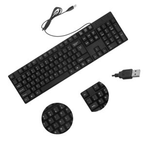 Teclado Ergonómico USB Resistente Para Escritorio Y Laptop