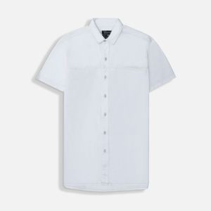 Camisa Manga Corta Color Ivory Para Hombre
