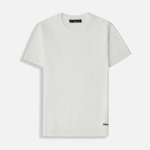 Camiseta Manga Corta Color Ivory Para Hombre