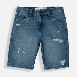 Bermuda 5 Bolsillos Color Azul Medio Para Hombre