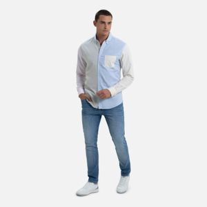 Jean Slim Color Azul Medio Para Hombre
