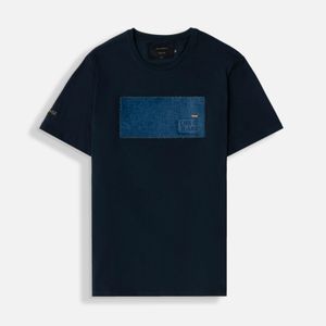 Camiseta Premium Manga Corta Color Azul Noche Para Hombre