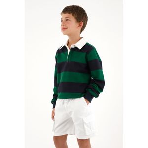 Buzo azul tipo polo para niño