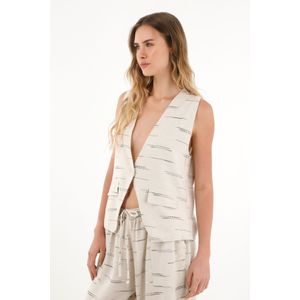 Chaleco con detalles bordados para mujer