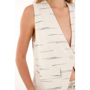 Chaleco con detalles bordados para mujer