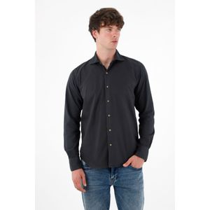 Camisa manga larga negra para hombre