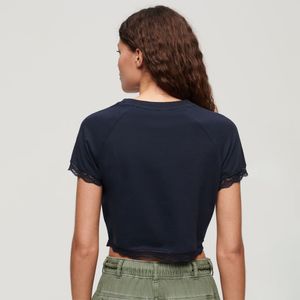Top Para Mujer 90'S Lace Trim Tee Superdry