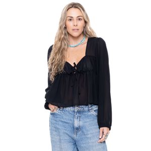 Camisa Manga Larga En Chiffon