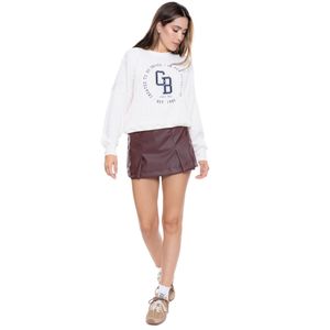 Falda Shorts Efecto Cuero