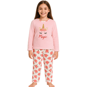 Pijama unicornio rosa para niña