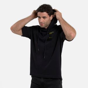 Camiseta Manga Corta Color Negro Para Hombre