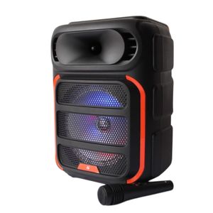 Parlante Portatil Con Microfono Luz Led Y Sonido Potente