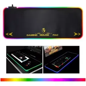 Mouse Pad Gamer Rgb Xl Aoas S4000 Waterproof 80x30cm 4mm Usb Color Negro