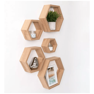 Repisas Hexagonales Grace Beige X 5 Unidades