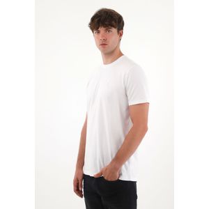 Camiseta manga corta en 100% algodón blanca para hombre