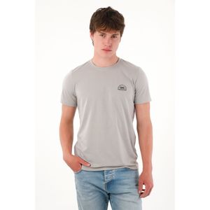 Camiseta básica manga corta gris para hombre