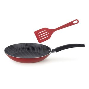Sarten Aspiracion 24 Cm Con Espatula Rojo