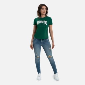 Camiseta Premium Manga Corta Color Verde Para Mujer