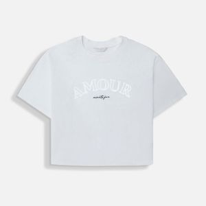 Camiseta Manga Corta Color Ivory Para Mujer